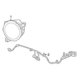 Jeep OE - Front Lamps - Headlamp Components (LED), (High Altitude / Mojave / Overland / Rubicon / Sport S / Willys)