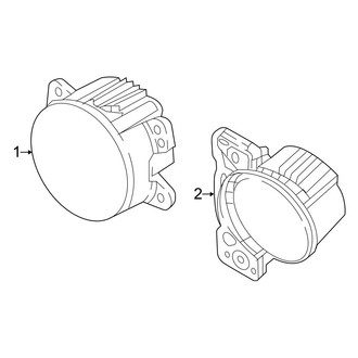 Jeep OE - Front Lamps - Fog Lamps (Mojave / NightHawk / Rubicon / Sport / Sport S / Willys)