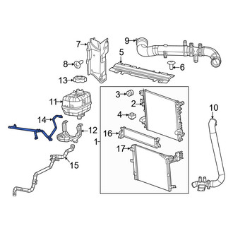 Jeep OE - Upper Engine Coolant Overflow Hose