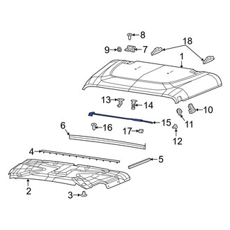 Jeep OE - Front Hood & Trunk Prop Rod