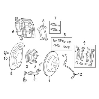 Jeep OE - Front Suspension - Brake Components
