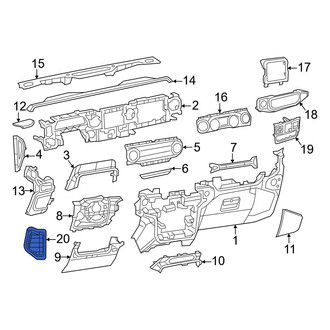 Jeep OE - Right Dashboard Air Vent Trim