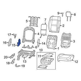 Jeep OE - Front Right Outer Seat Hinge Cover