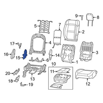 Jeep OE - Front Left Outer Seat Hinge Cover