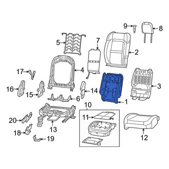Jeep OE - Front Left Seat Back Cushion
