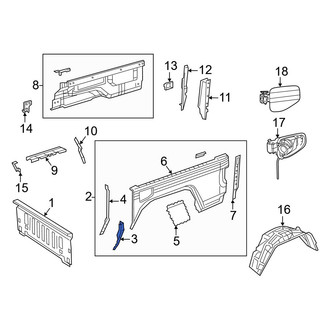 Jeep OE - Rear Right Truck Bed Panel Reinforcement