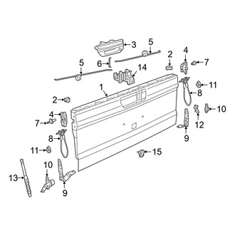 Jeep OE - Pick Up Box - Gate & Hardware