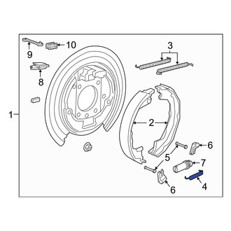 Jeep OE - Rear Upper Parking Brake Shoe Return Spring