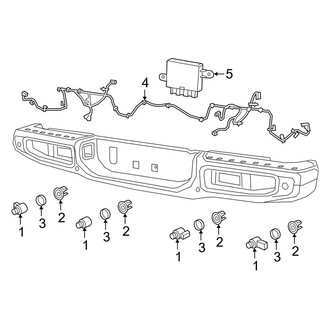 Jeep OE - Rear Bumper - Electrical Components (Steel)