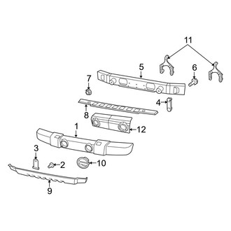 Jeep OE - Front Bumper - Bumper & Components (Molded Plastic Bumper)