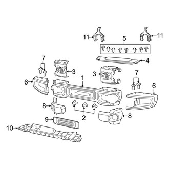 Jeep OE - Front Bumper - Bumper & Components (Steel Bumper, W/O Winch)