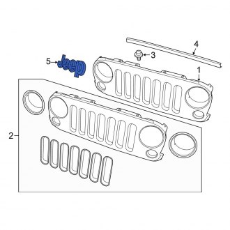 Jeep Wrangler OEM Grilles | Factory Billet & Mesh Grilles — CARiD.com