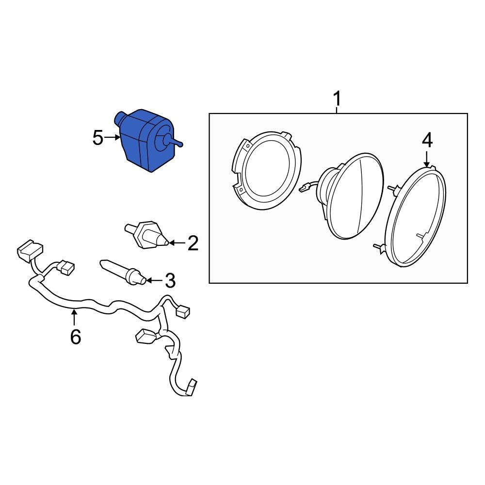 Jeep OE 55397478AA Front Headlight Motor