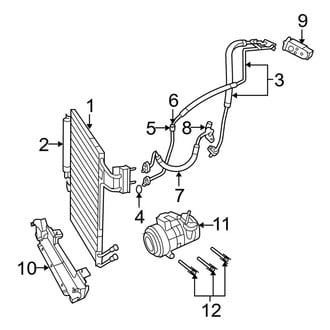 Jeep OE - Air Conditioner & Heater - Condenser, Compressor & Lines