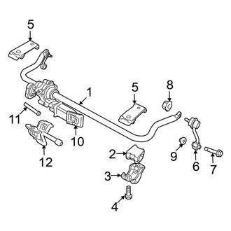 Jeep OE - Front Suspension - Stabilizer Bar & Components (With Electric Disconnect), (RWD)