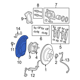 Jeep OE - Front Left Brake Dust Shield