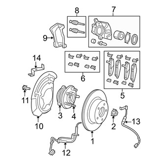 Jeep OE - Front Suspension - Brake Components