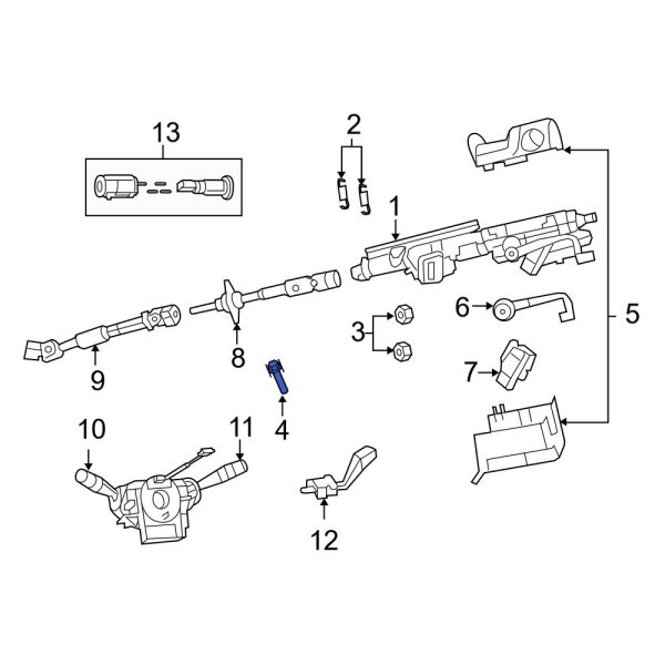 Jeep OE 6506950AA Steering Column Screw