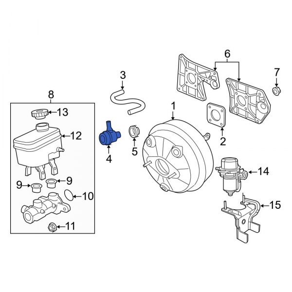 Jeep Wrangler Brake Booster Check Valve