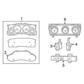 Jeep OE - Instrument Panel - Cluster & Switches (Rubicon / Sahara / Unlimited Rubicon / Unlimited Sahara)