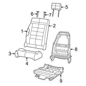 Jeep OE - Seats & Tracks - Front Seat Components (Cloth (Code: A7))