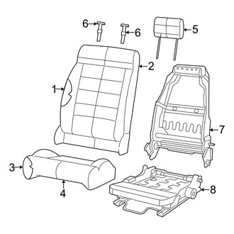 Jeep OE - Seats & Tracks - Front Seat Components (Cloth (Code: A7))