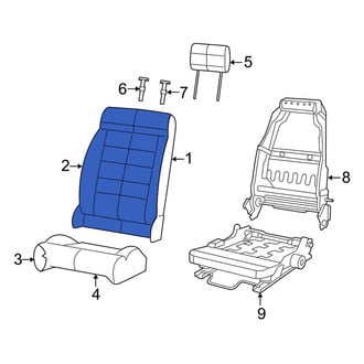 Jeep OE - Front Left Seat Back Cushion Cover