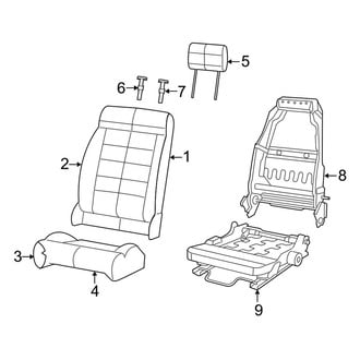 Jeep OE - Seats & Tracks - Front Seat Components (Two Tone Leather (Code Pl))