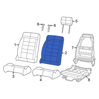 Jeep OE - Front Left Seat Back Cushion Cover