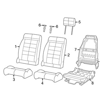 Jeep OE - Seats & Tracks - Front Seat Components (Leather (AL))