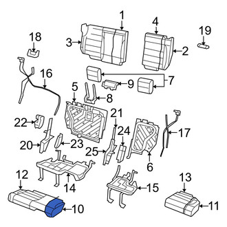 Jeep OE - Rear Right Seat Cushion Foam
