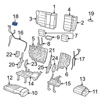 Jeep OE - Rear Left Seat Latch Cover