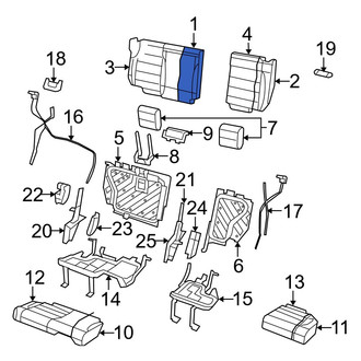 Jeep OE - Rear Right Seat Back Cushion
