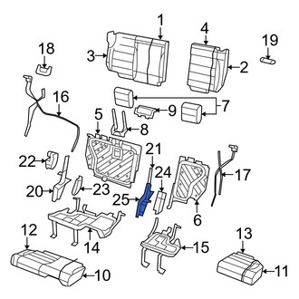 Jeep OE - Rear Left Seat Latch Cover