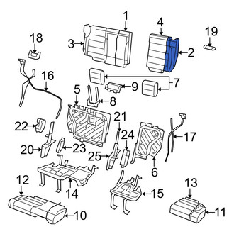 Jeep OE - Rear Left Seat Back Cushion
