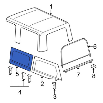 Jeep OE - Left Side Panel Glass