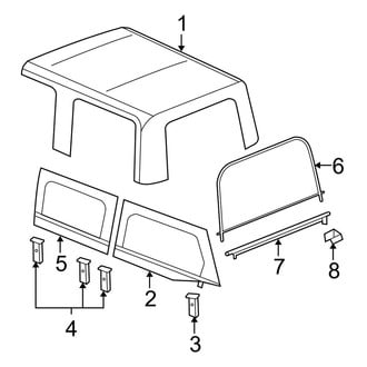 Jeep OE - Convertible/Soft Top - Cover & Components (Rubicon / Sahara / X)