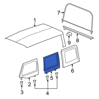 Jeep OE - Front Left Door Glass