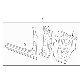 Jeep OE - Pillars, Rocker & Floor - Hinge Pillar (Rubicon / Sahara / Sport)