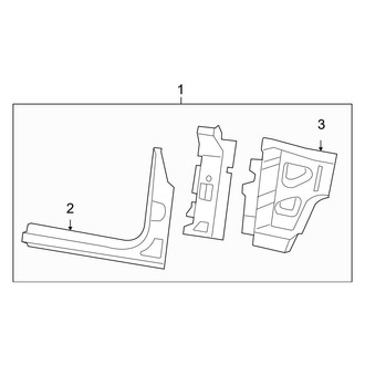 Jeep OE - Pillars, Rocker & Floor - Hinge Pillar (Unlimited Rubicon / Unlimited Sahara / Unlimited Sport)