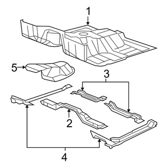 Jeep OE - Pillars, Rocker & Floor - Floor (Rubicon / Sahara / Sport)