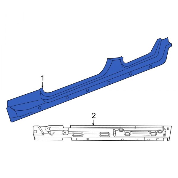 Jeep OE 55397218AG Right Rocker Panel