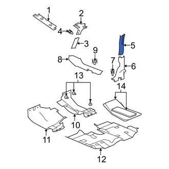 Jeep OE - Right Upper Door Pillar Post Trim Set