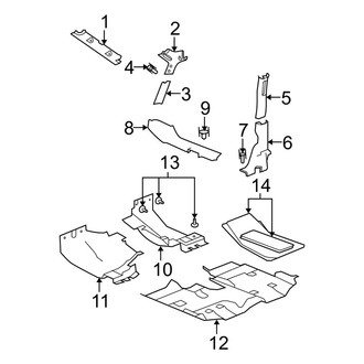 Jeep OE - Pillars, Rocker & Floor - Interior Trim (Rubicon / Sahara / X)