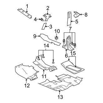 Jeep OE - Pillars, Rocker & Floor - Interior Trim (Unlimited Rubicon / Unlimited Sahara / Unlimited X)