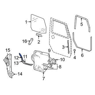 Jeep OE - Front Left Door Latch Cable