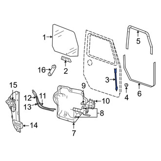 Jeep OE - Front Right Window Channel