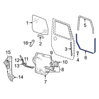 Jeep OE - Front Left Lower Window Channel