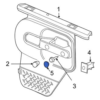 Jeep OE - Center Right Door Interior Trim Panel Cap
