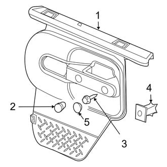 Jeep OE - Rear Door - Interior Trim (Half Door), (Unlimited Rubicon / Unlimited Sahara / Unlimited Sport / Unlimited X)